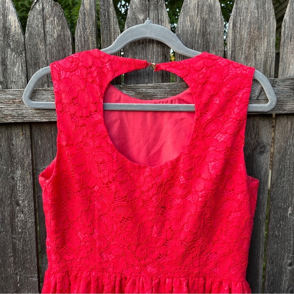 Red Orange Kate Spade Lace Dress Sleeveless Sz 8 - Picture 5 of 8